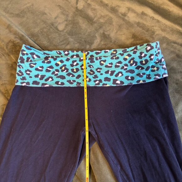 Y2K SO fold over yoga pants leopard band - Picture 3 of 4